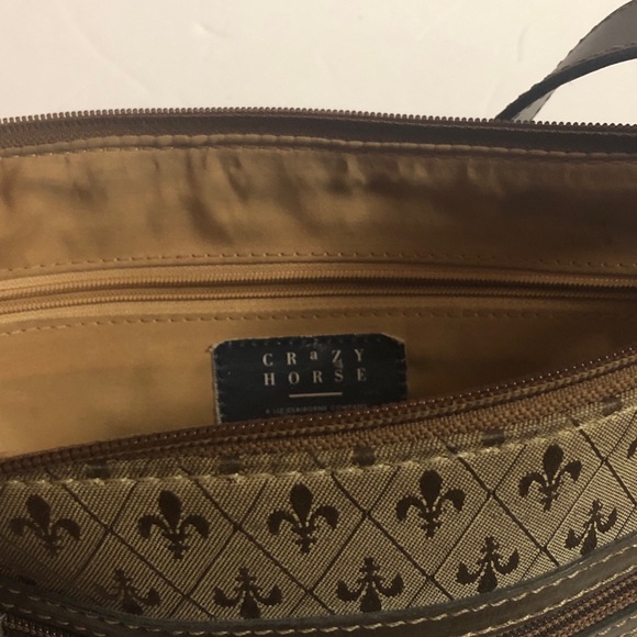 Crazy Horse A Liz Claiborne Company Small Brown Shoulder Purse - Picture 3 of 9